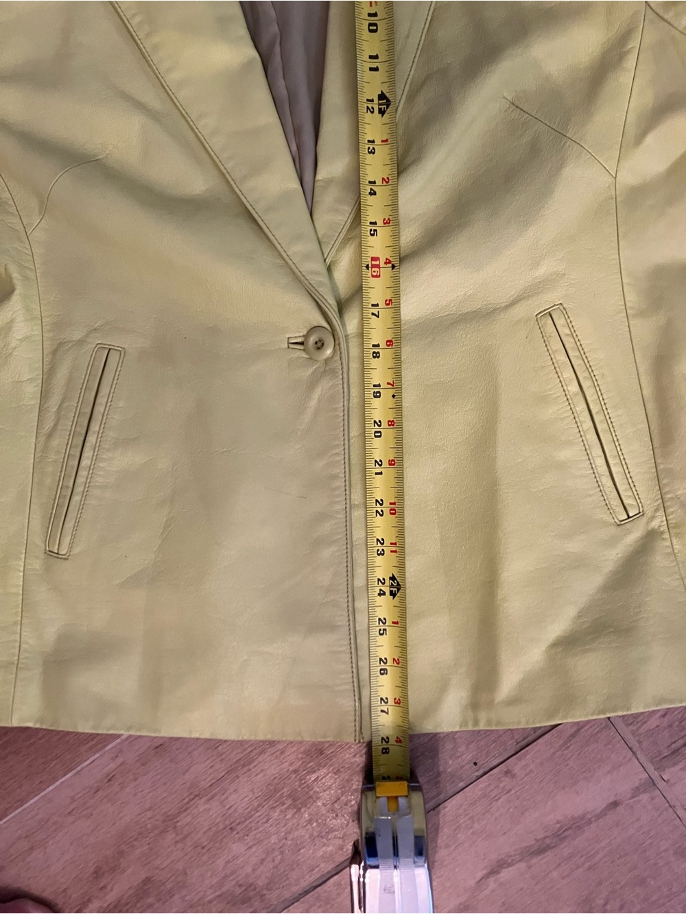 MIXIT Women's Light Green Leather Blazer Jacket Like New - Picture 14 of 14